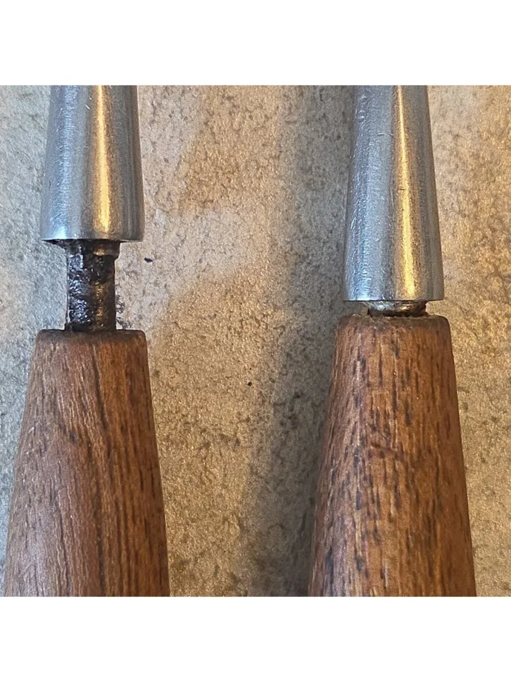 2 AS IS Separated Dansk Dinner Forks Germany Stainless Steel Teak FJORD